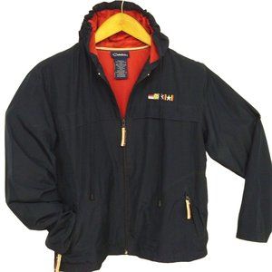 Vintage 90s Catalina Nautical Jacket Unisex Ladies-M Hood Pockets Zipper Navy